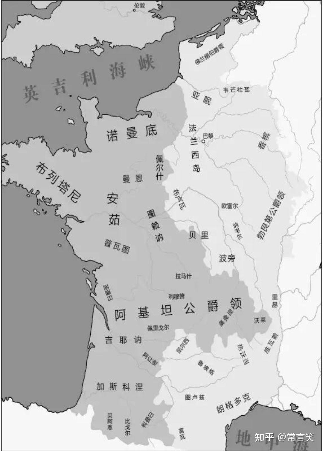 阿奎丹公国的女公爵埃莉诺嫁给英格兰国王亨利二世之后