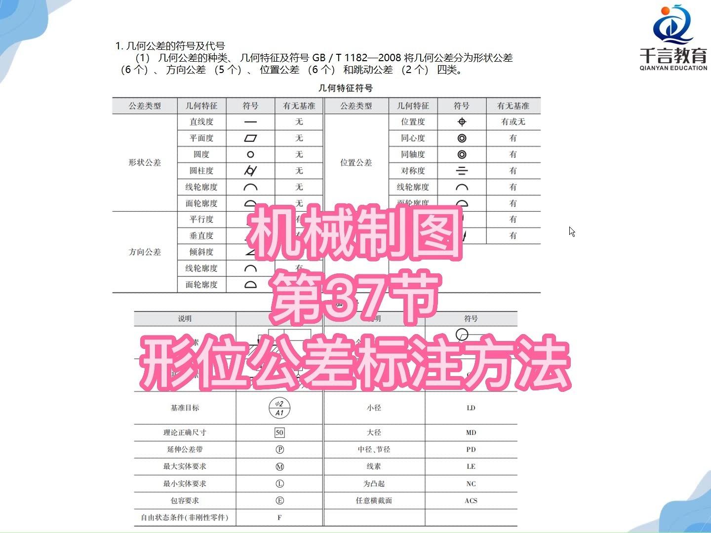 机械制图 第37节形位公差标注方法与标注详解 知乎