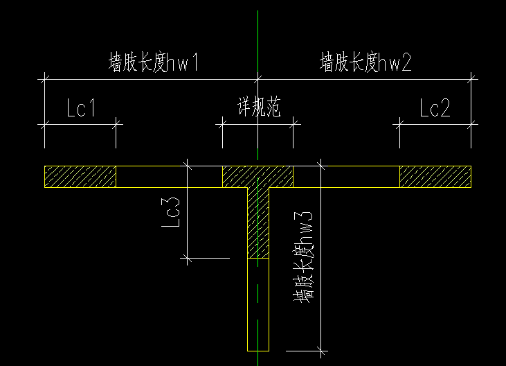 约束构件算lc时墙肢长度如何确定