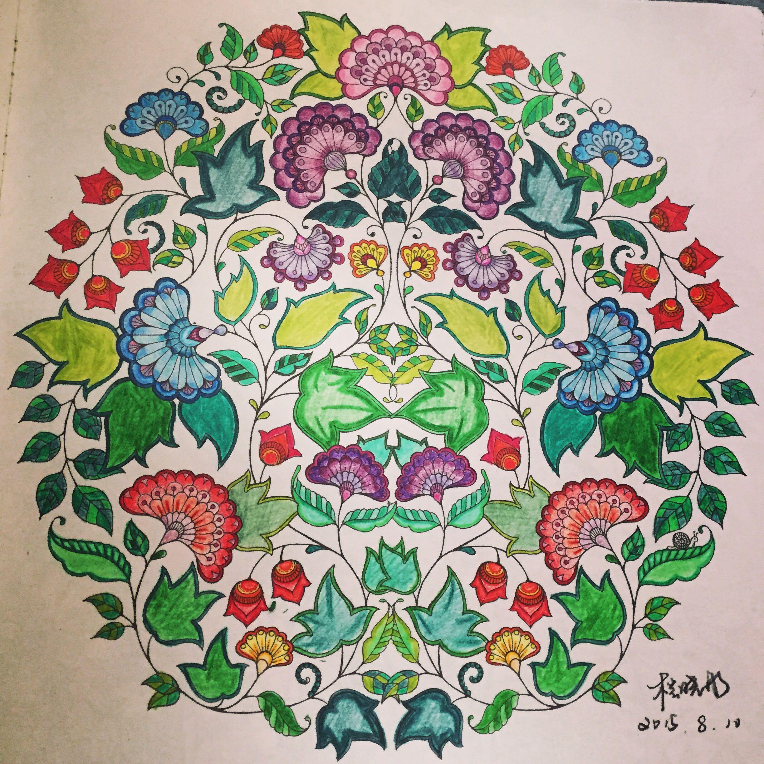 可以分享一下自己在《秘密花园》的涂色作品吗? - 知乎