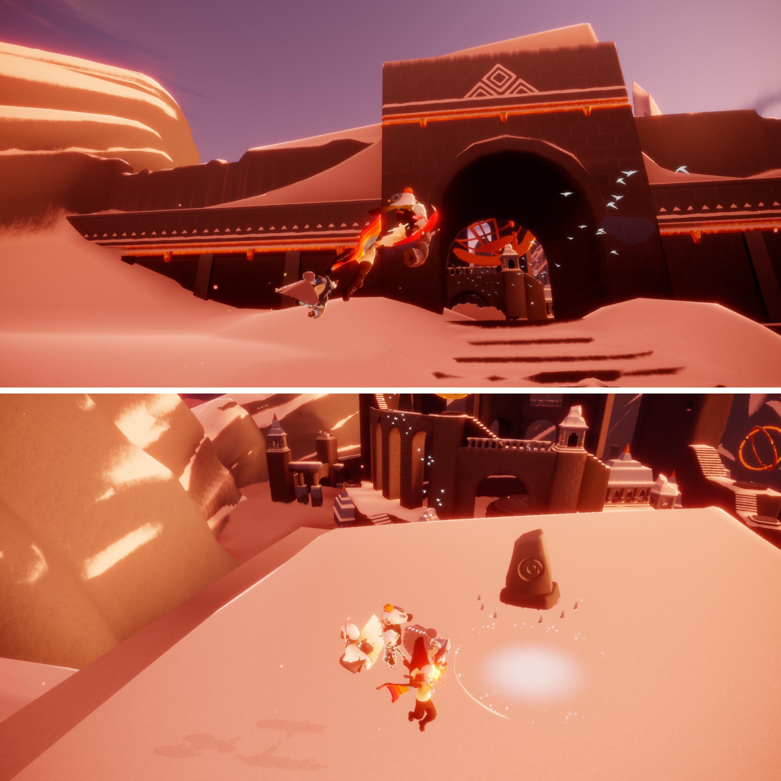 季节烛火位置>先祖回忆位置(霞谷滑冰场双人门内)>冥想位置(霞谷霞光