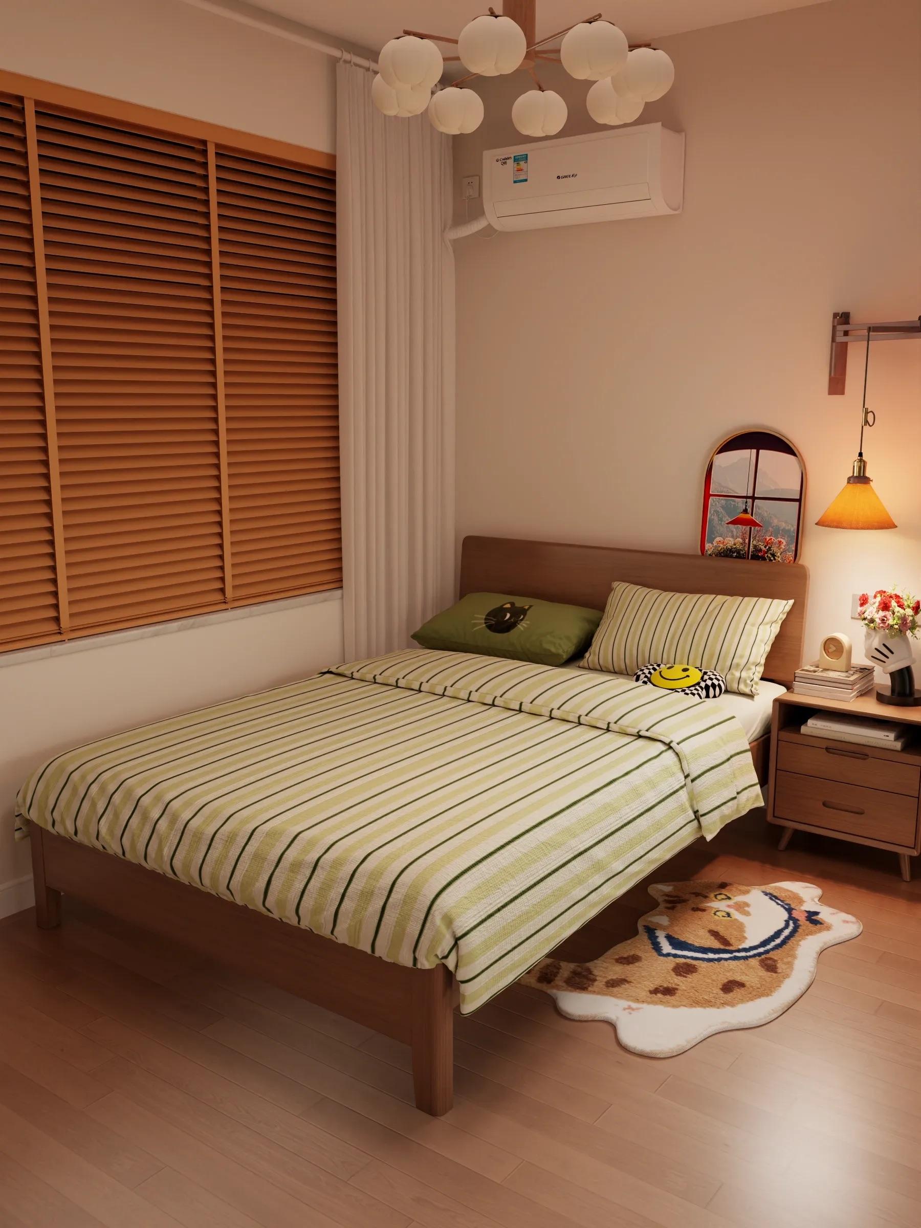 掘素意居 的想法: 8平米的小卧室,床靠墙安全感满满!