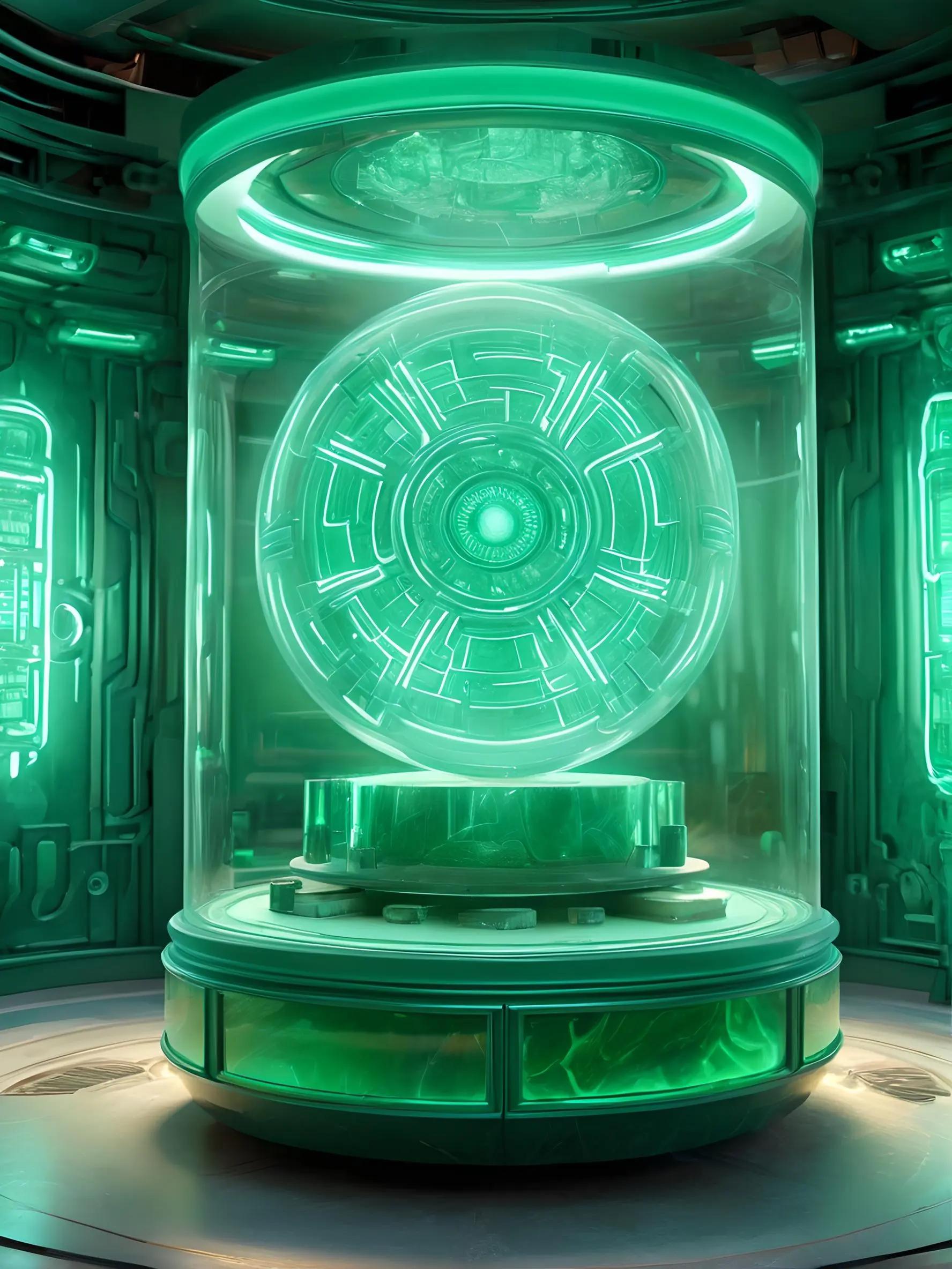 翡翠号核聚变装置ai绘画全超导托卡马克核聚变实验装置east有人造太阳