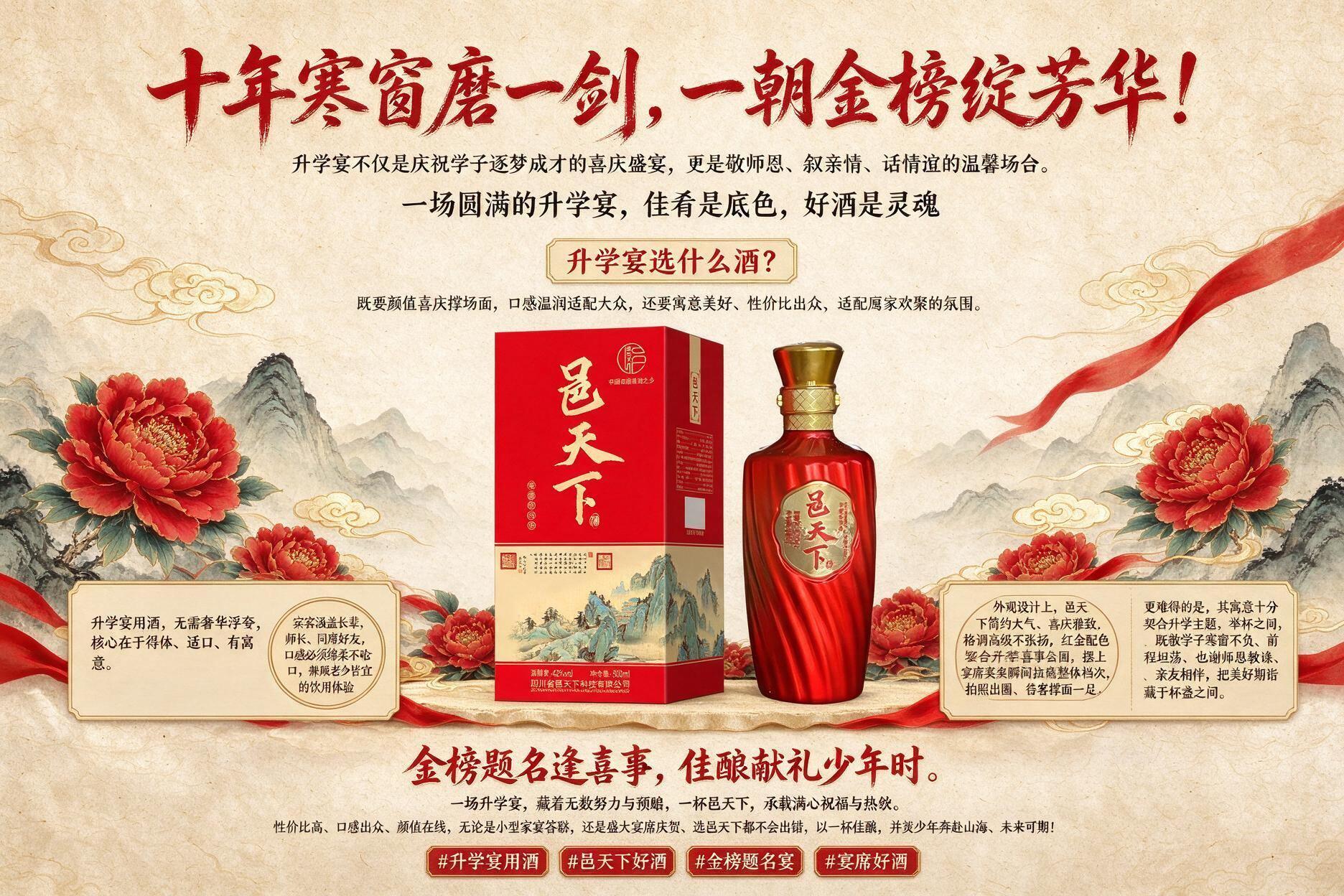 升学宴选酒攻略！喜庆体面适配全场