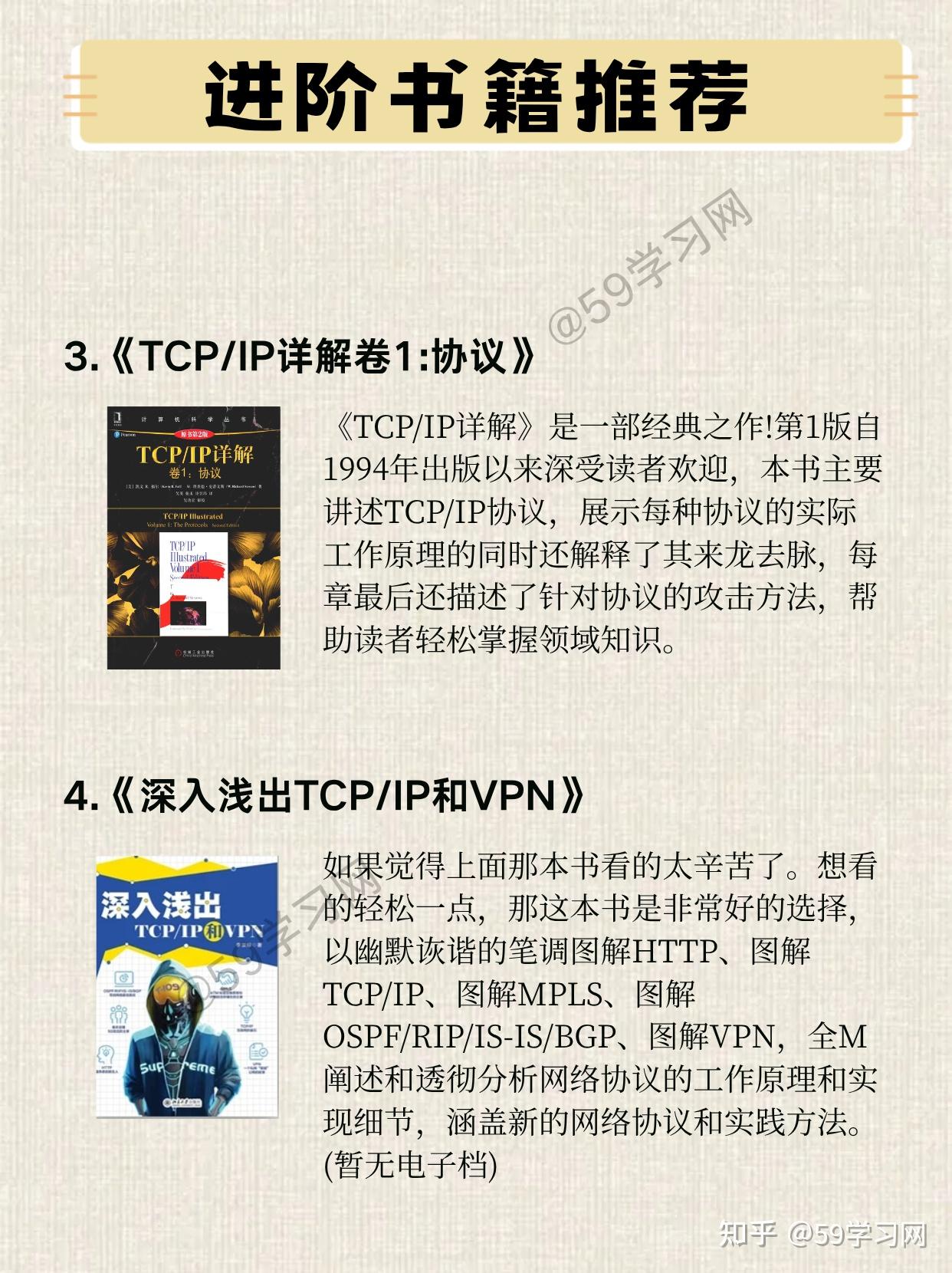 59学习网 的想法: 网工从入门到精通推荐的12本好书 ️码住慢慢看 | 码住慢慢看大家好，这里是59学习网🧑‍💻，今天小… - 知乎