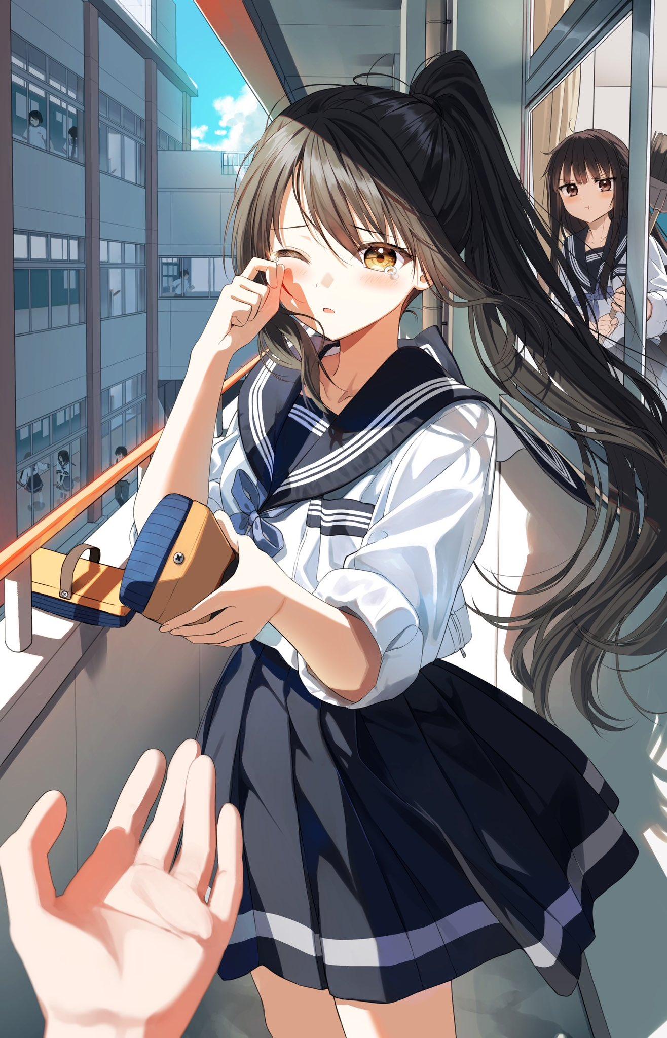 动漫图片光影的运用所展现的层次感,会让人一瞬间回到中学的青涩和