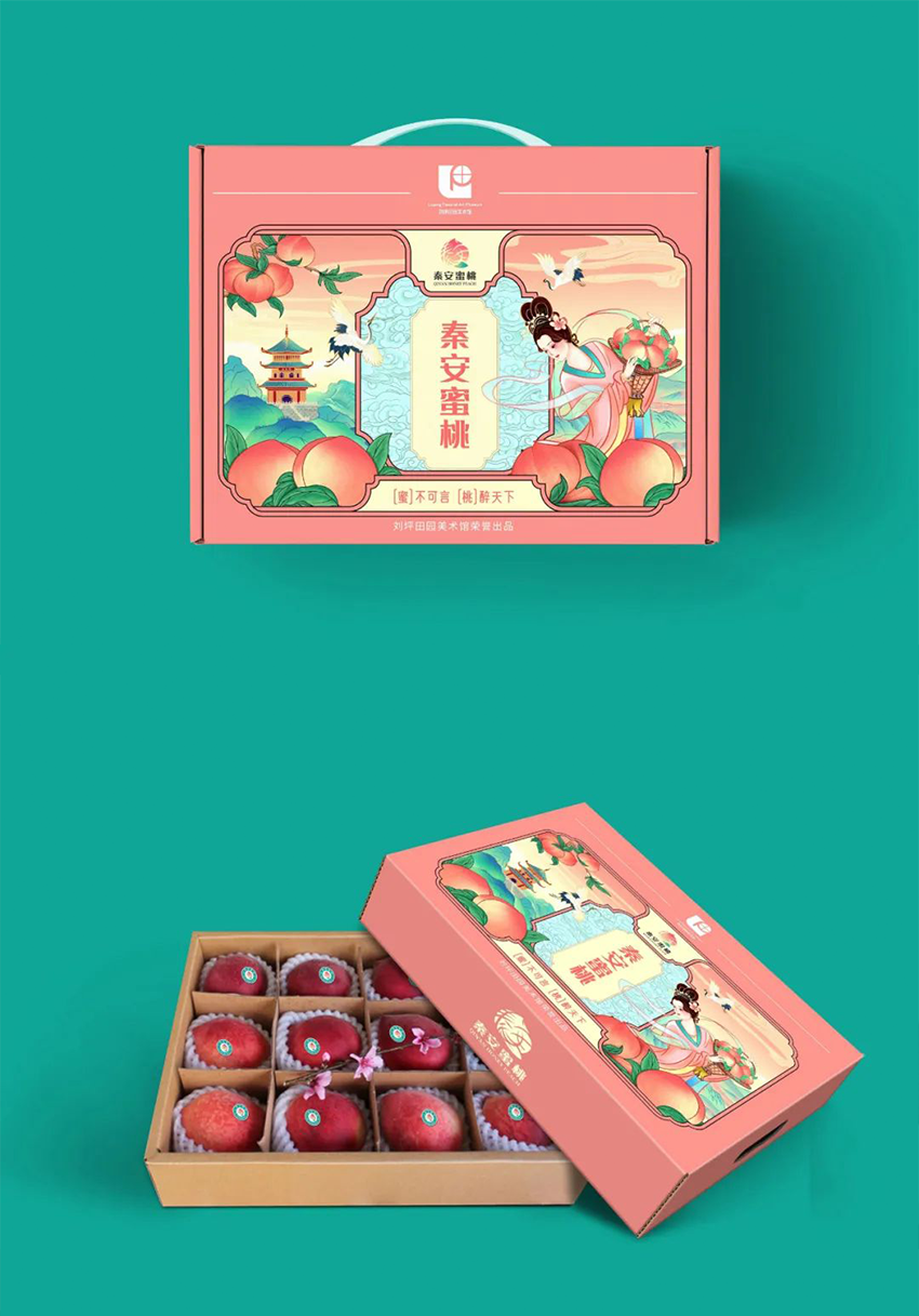 晓元 的想法: 精美的水蜜桃包装设计 创意秦安蜜桃包装