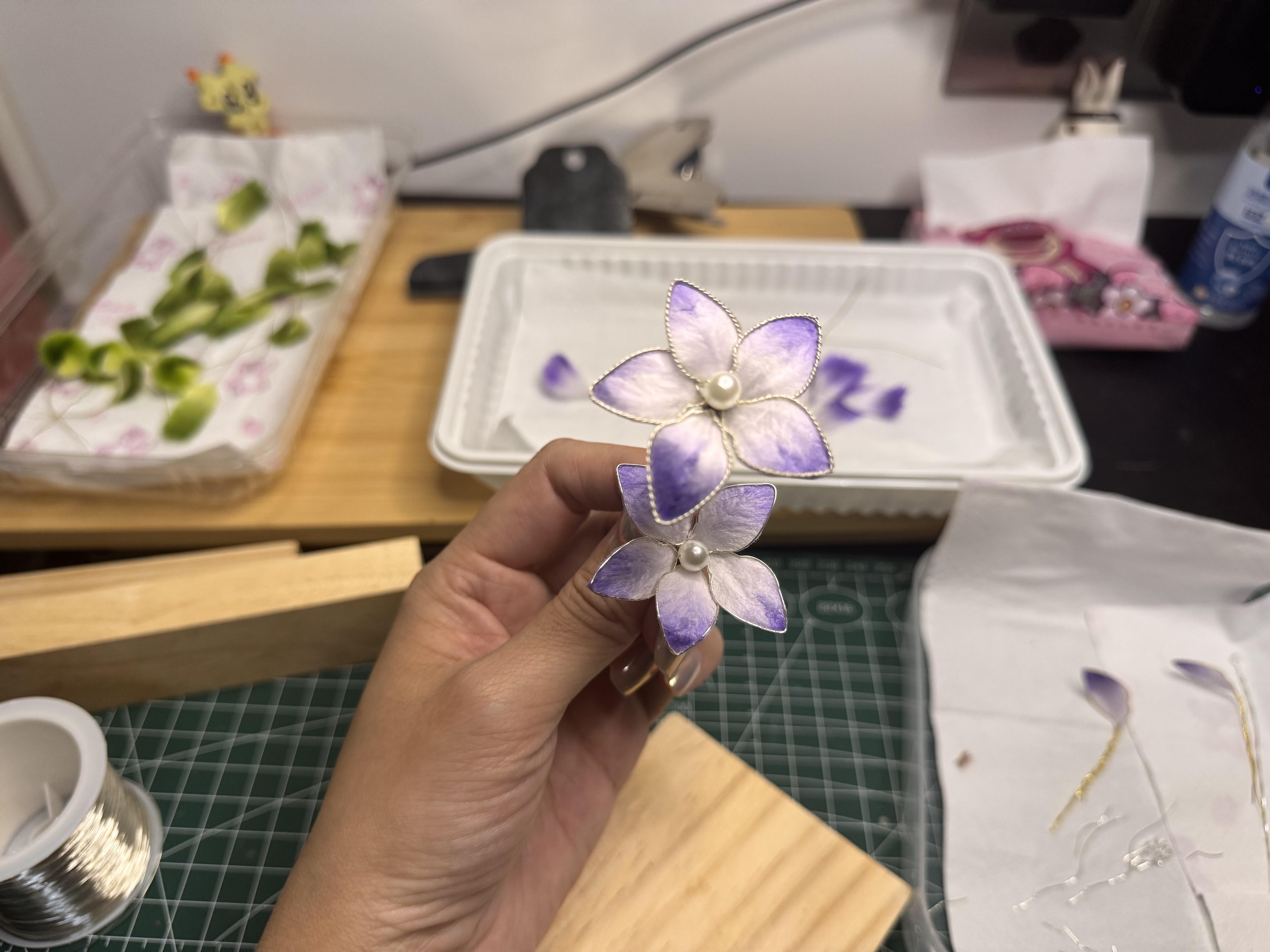 自学非遗绒花第四天打卡