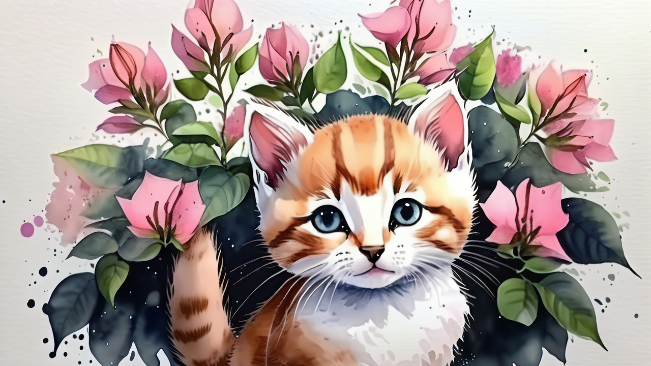 一个猫可爱 的想法: 第一次用ai画画,画我家小猫的样子,很好玩,输入几