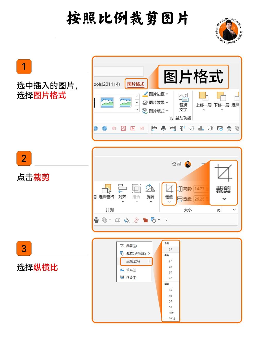 品位ppt 的想法: 如何按照比例裁剪图片