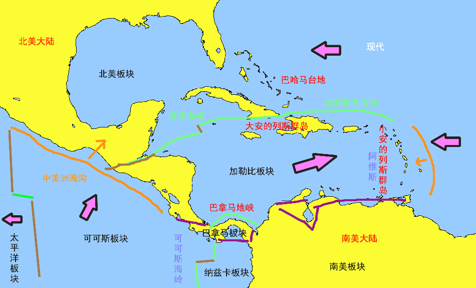 加勒比海的西印度群島大島集中在西北小島集中在東南請問這樣的地理