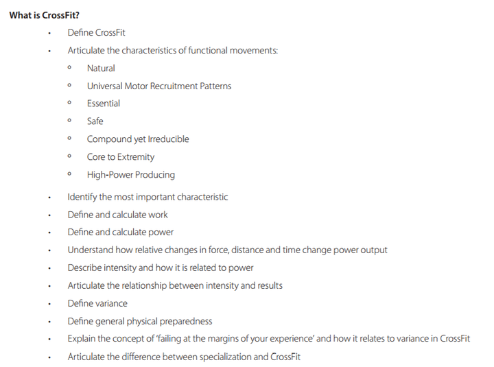 Crossfit Level1 Certificate Course的培训课程是什么内容? 知乎