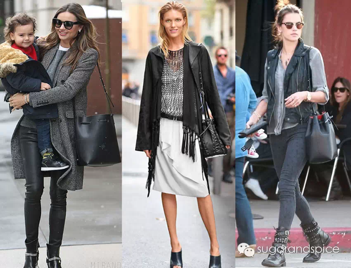 MIRANDA KERR - Bag - Burberry Barrel Suede Satchel