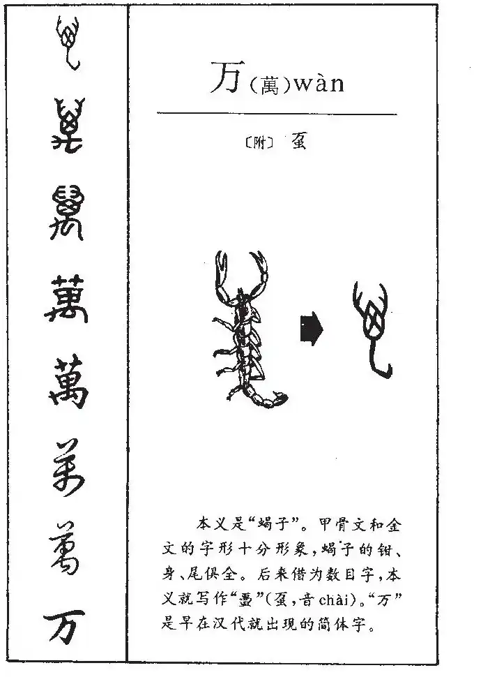 萬的字形与字义如何理解? - 知乎