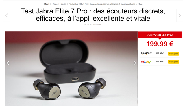 Test Jabra Elite 7 Pro : des écouteurs discrets, efficaces, à l'appli  excellente et vitale