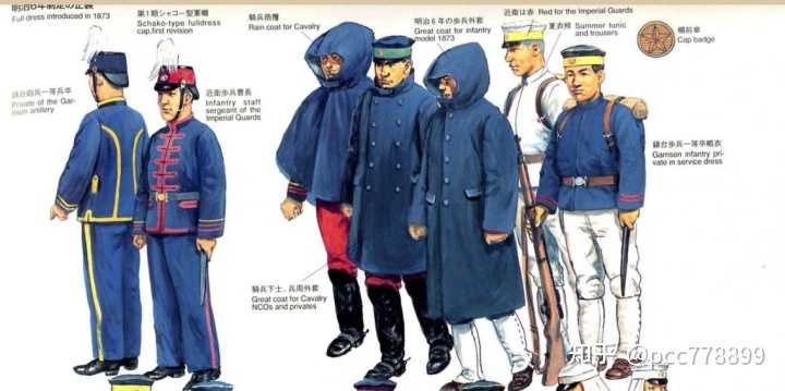有没有大佬介绍一下日本明治前期军服袖章上的丝线数量和盘花数量所代表 