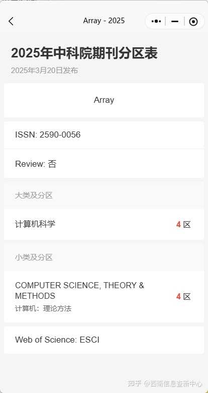 《Array》期刊如何?? - 知乎