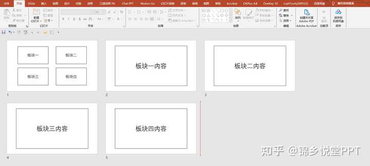如何ppt建立多个分区板块,点击任意板块就会有对应内容呈现? - 知乎