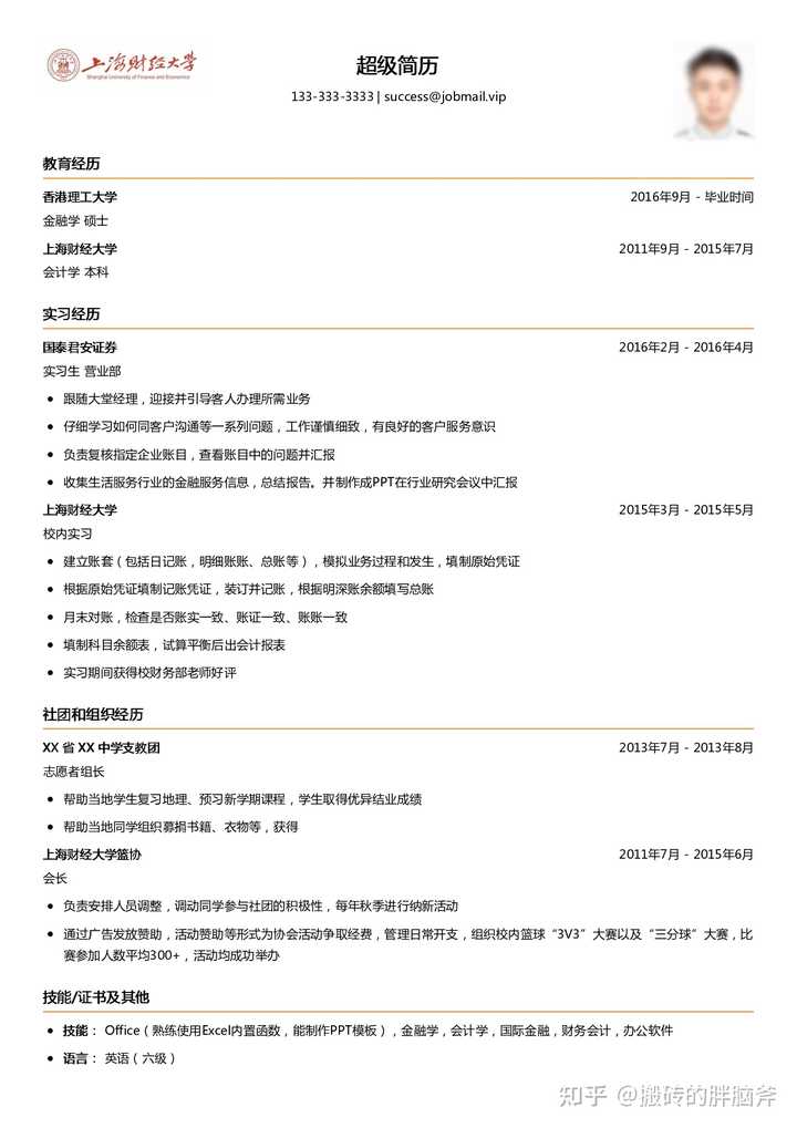 网上找的模板,简洁大方就好,不要搞花里胡哨的