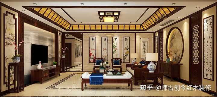 中式别墅红木装修的特点有哪些? - 知乎