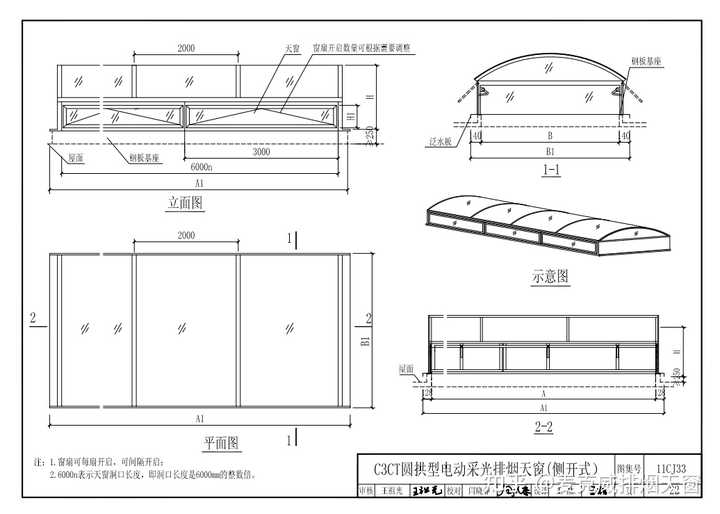 侧开式圆拱型采光排烟天窗的结构解析? - 知乎