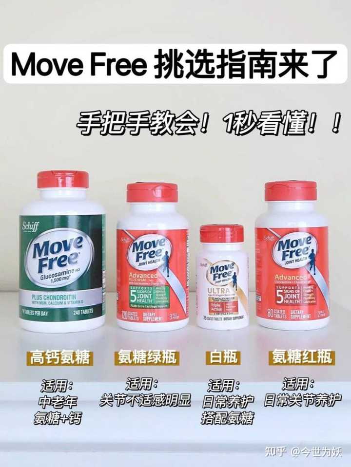Move free维骨力红瓶蓝瓶绿瓶哪个好？想给我妈妈买一瓶，她最近一直说腿疼的？ - 知乎