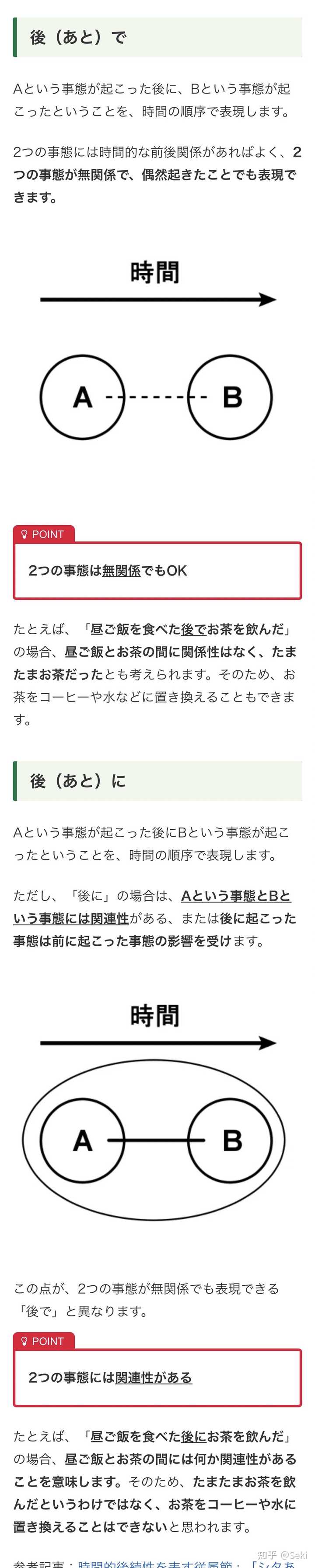 请问「後で」和「後に」的区别是什么？ - 知乎
