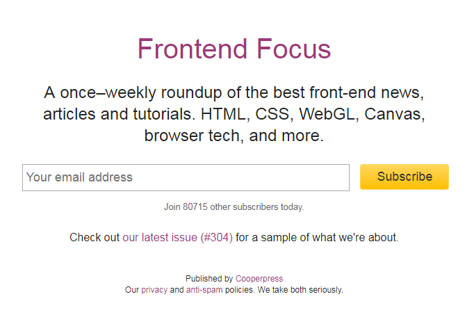 Front-End Front — Basically, front-end news