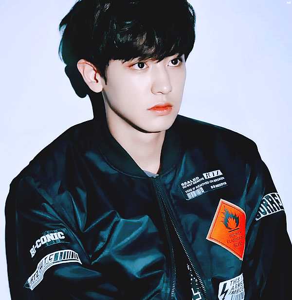 求朴灿烈黑发时期的照片