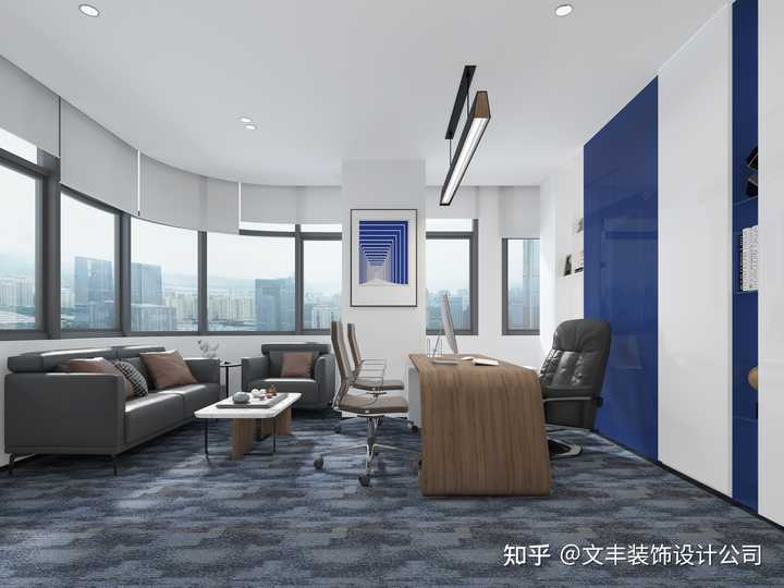 办公室如何合理布局?如何摆放4张办公桌,和一个茶几? - 知乎