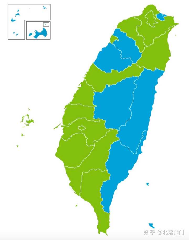 台湾地区选举中，为什么很少听到“蓝县/市”“绿县/市”和“摇摆县/市”这类说法？ - 知乎