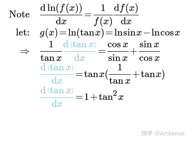 tanx的导数是啥呀,这道题应该怎么解? - 知乎