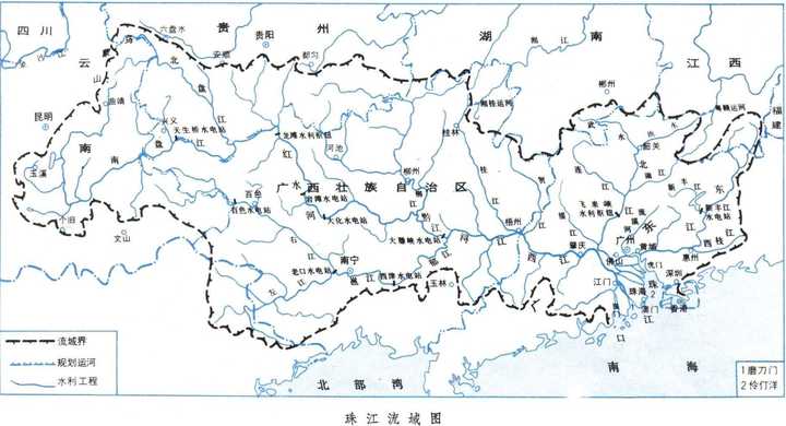 珠江流域的概况图是怎样的? - 知乎