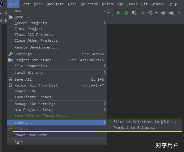 idea下载完后，在export中为什么没有project to zip file 的选项? - 知乎