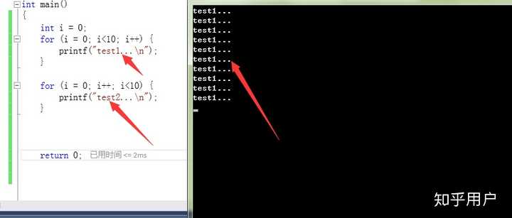 For I 在C语言中,for(i=0;i<10;i++)和for(i=0;i++;i<10)有区别吗? - 知乎