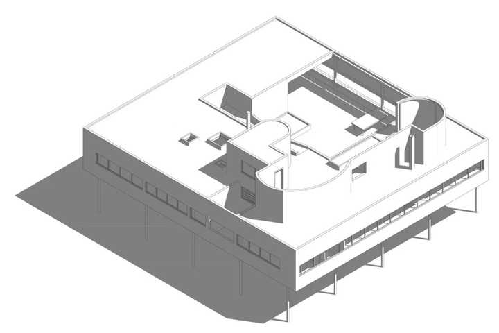 柯布西耶的萨伏伊别墅建筑各平面，剖面图及具体尺寸？ - 知乎