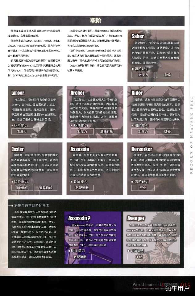 fate中各职阶都拥有什么职阶技能？ - 知乎