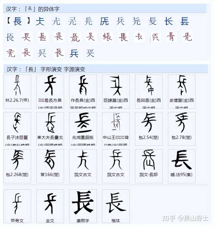 中国古代「长」字是怎样演变的？ - 知乎