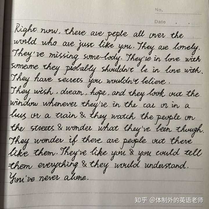 手写英语哪种字体既好看且容易被大家接受? - 知乎