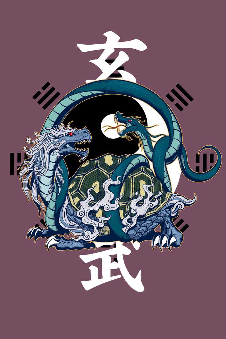 中国　黄河　古陶　壺　青龍　白虎　朱雀　玄武　四神 汉代四神“青龙，白虎，朱雀，玄武”这个组合中的玄武是什么时候开始成为