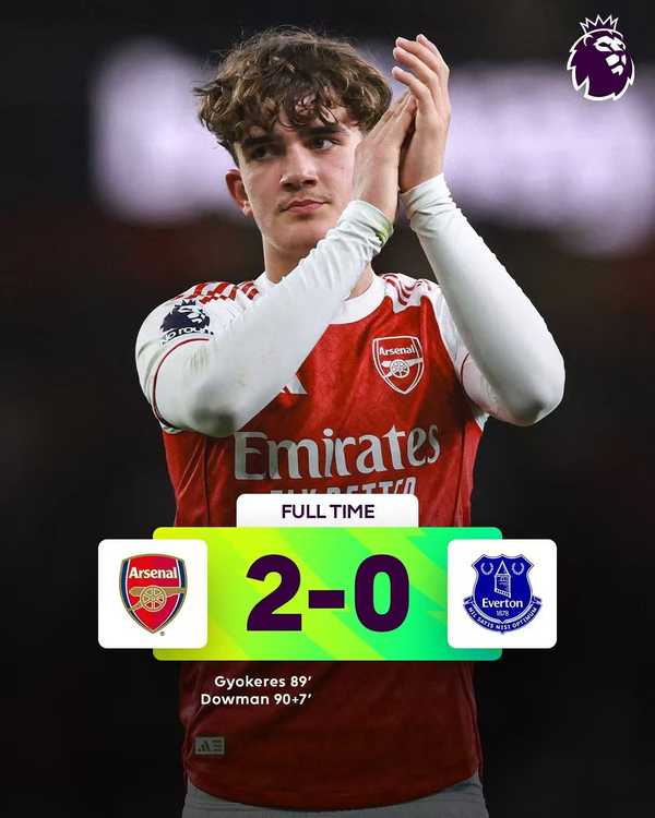 2526赛季英超联赛英超第30轮阿森纳 2:0 埃弗顿，如何评价这场比赛？