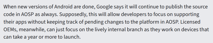 如何看待 Google 决定终止开源 Android？ - 知乎