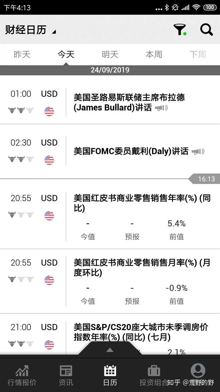 大家有没有好的财经日历推荐？ - 知乎