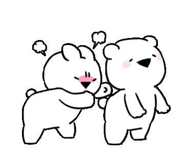 求一只小白兔和一只小白熊的表情包