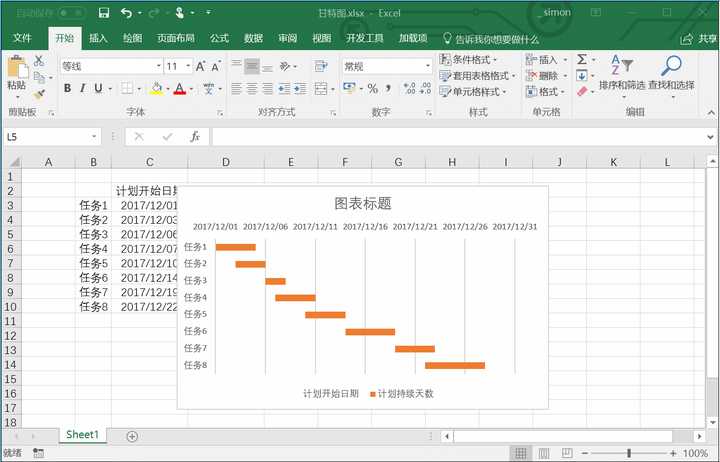 如何使用 Excel 绘制甘特图？ - 知乎