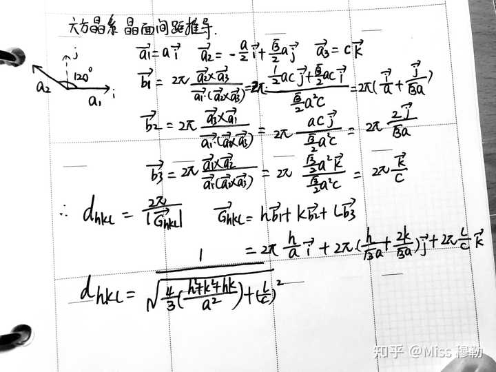 六方晶系的晶面间距如何推导 知乎