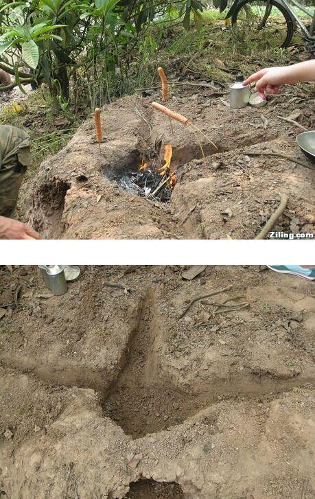 户外无烟灶是怎么挖的? - 知乎