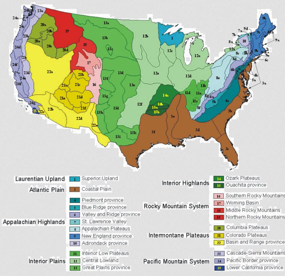 美国地形地貌图图片