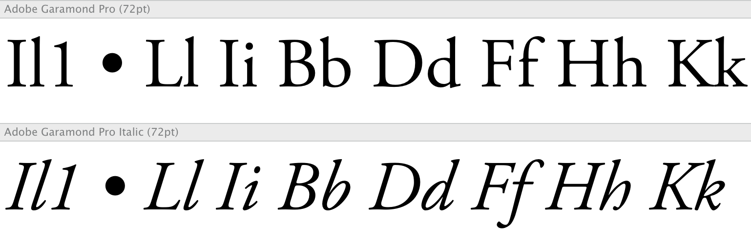 西文字体中怎样区分小写l和大写i