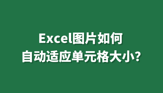 excel图片如何自动适应单元格大小